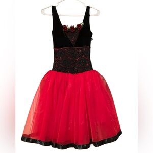 Red and black tutu AM